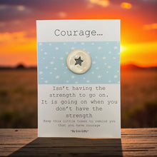 Load image into Gallery viewer, Courage Ceramic Pocket Token Pocket Hug and Card
