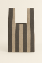 Load image into Gallery viewer, Classic Stripe – Knitted BAG: Black / Small