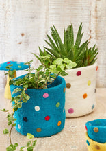 Load image into Gallery viewer, Felt Dotty Rainbow Planter