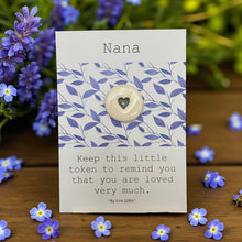 Load image into Gallery viewer, Nana Ceramic Pocket Token Pocket Hug and Card