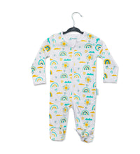 Load image into Gallery viewer, Baby Mac Organic Cotton Sleepsuit-Rainbow: Rainbow Design / 0-3 months