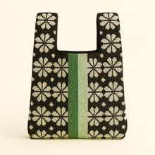 Load image into Gallery viewer, Heritage Bloom - Knitted bag: Black / Small