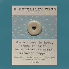 Load image into Gallery viewer, A Fertility Wish Ceramic Pocket Token Pocket hug and Card