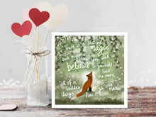 Load image into Gallery viewer, Believe Congratulations & Encouragement Card by Fox Under : Naked (no cello wrapping)