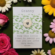 Load image into Gallery viewer, Granny Ceramic Pocket Token Pocket Hug and Card