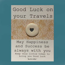 Load image into Gallery viewer, Good Luck on your Travels Ceramic Pocket Token Pocket Hug