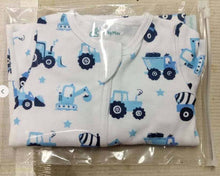 Load image into Gallery viewer, Baby Mac Organic Cotton Sleepsuit-Vehicle: Trucks / 0-3 months