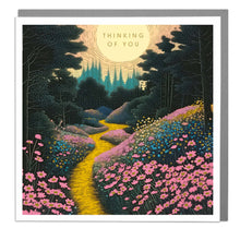 Load image into Gallery viewer, Thinking of You - Flower Path Greeting Card by Lola Design