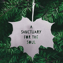 Load image into Gallery viewer, Leaf Quote - A sanctuary for the soul - for gardens: Gold