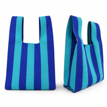 Load image into Gallery viewer, Classic Stripe – Knitted BAG: Black / Small