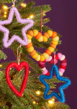 Load image into Gallery viewer, Set of 6 Felt Heart Decorations