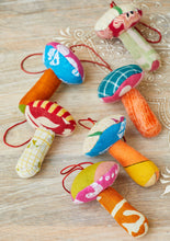 Load image into Gallery viewer, Recycled Sari Decoration - Mushroom