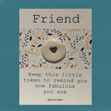 Load image into Gallery viewer, Friend Ceramic Pocket Token Pocket Hug and Card