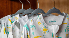 Load image into Gallery viewer, Baby Mac Organic Cotton Sleepsuit-Rainbow: Rainbow Design / 0-3 months