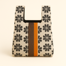 Load image into Gallery viewer, Heritage Bloom - Knitted bag: Black / Small
