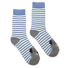 Load image into Gallery viewer, Pom - Blue Stripe Dog Socks Duo