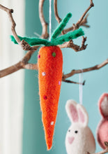 Load image into Gallery viewer, Felt Dotty Rainbow Carrot Decoration