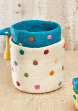 Load image into Gallery viewer, Felt Dotty Rainbow Planter
