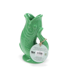 Load image into Gallery viewer, Ceramic fish vase - Green
