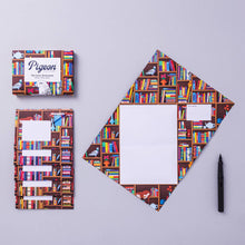 Load image into Gallery viewer, Bookstore Pigeon, Folding Stationery Letter Pack, Pack of 6