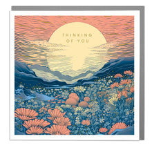Load image into Gallery viewer, Thinking of you Floral Landscape Card by Lola Design