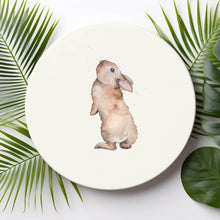 Load image into Gallery viewer, Ceramic Coaster – Rabbit Design | Heat Resistant Cork Backed Table Protector