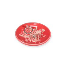 Load image into Gallery viewer, Trinket Key Ring Dish William Morris Raspberry Raspberry