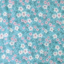 Load image into Gallery viewer, Pom - Turquoise Scarf Lilac Flowers
