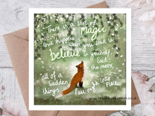 Load image into Gallery viewer, Believe Congratulations &amp; Encouragement Card by Fox Under : Naked (no cello wrapping)
