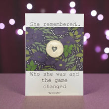 Load image into Gallery viewer, She Remembered Who She Was.. Ceramic Pocket Token Pocket Hug
