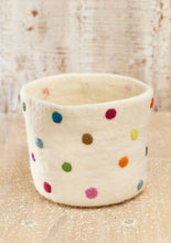 Load image into Gallery viewer, Felt Dotty Rainbow Planter
