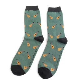 Mr Sparrow socks - Acoustic Guitar Green