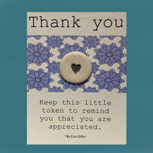 Load image into Gallery viewer, Thank you  Ceramic Pocket Token Pocket Hug and Card
