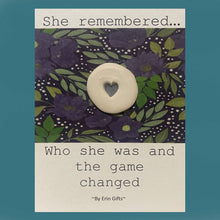 Load image into Gallery viewer, She Remembered Who She Was.. Ceramic Pocket Token Pocket Hug
