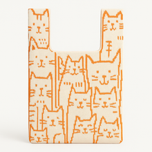 Load image into Gallery viewer, Cats on a Soft Morning - knitted bag: Small
