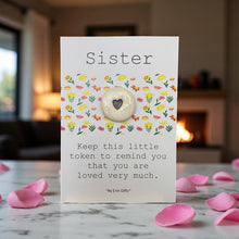 Load image into Gallery viewer, Sister    Ceramic Pocket Token Pocket Hug and Card
