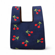 Load image into Gallery viewer, Midnight cherry - Knitted Bag: Dark blue / Medium
