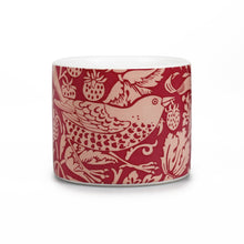 Load image into Gallery viewer, Ceramic Plant Pot S William Morris StrawberryThief Raspberry
