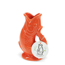 Load image into Gallery viewer, Ceramic fish vase - Orange
