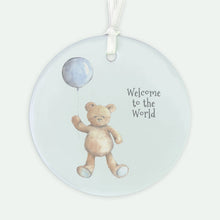 Load image into Gallery viewer, Hanging Decoration - Nursery - Newborn Keepsake - Baby Boy welcome to the world
