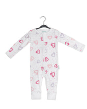 Load image into Gallery viewer, Baby Mac Organic Cotton Sleepsuit-Heart: Heart / 0-3 months
