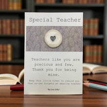 Load image into Gallery viewer, Special Teacher Ceramic Pocket Token Pocket Hug and Card
