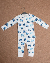 Load image into Gallery viewer, Baby Mac Organic Cotton Sleepsuit-Vehicle: Trucks / 0-3 months
