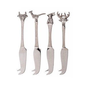 4 Mini Cheese Knives - Country Animals