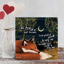 Load image into Gallery viewer, Little Changes - Greeting Card From Fox Under The Moon: Naked (no cello wrapping)
