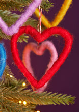 Load image into Gallery viewer, Set of 6 Felt Heart Decorations

