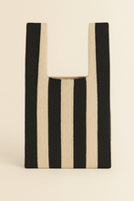 Load image into Gallery viewer, Classic Stripe – Knitted BAG: Black / Small
