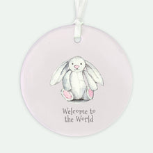 Load image into Gallery viewer, Hanging Decoration - Nursery - Newborn Keepsake - Baby Girl welcome to the world

