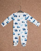 Load image into Gallery viewer, Baby Mac Organic Cotton Sleepsuit-Vehicle: Trucks / 0-3 months
