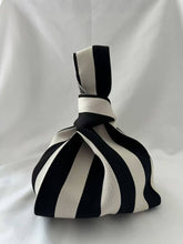 Load image into Gallery viewer, Classic Stripe – Knitted BAG: Black / Small

